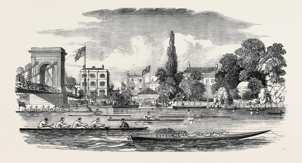 Detail of Thames Watermen's Regatta, the Chancellor's, Near Hammersmith Bridge, Wherry for Presentation to the Prince of Wales by Anonymous