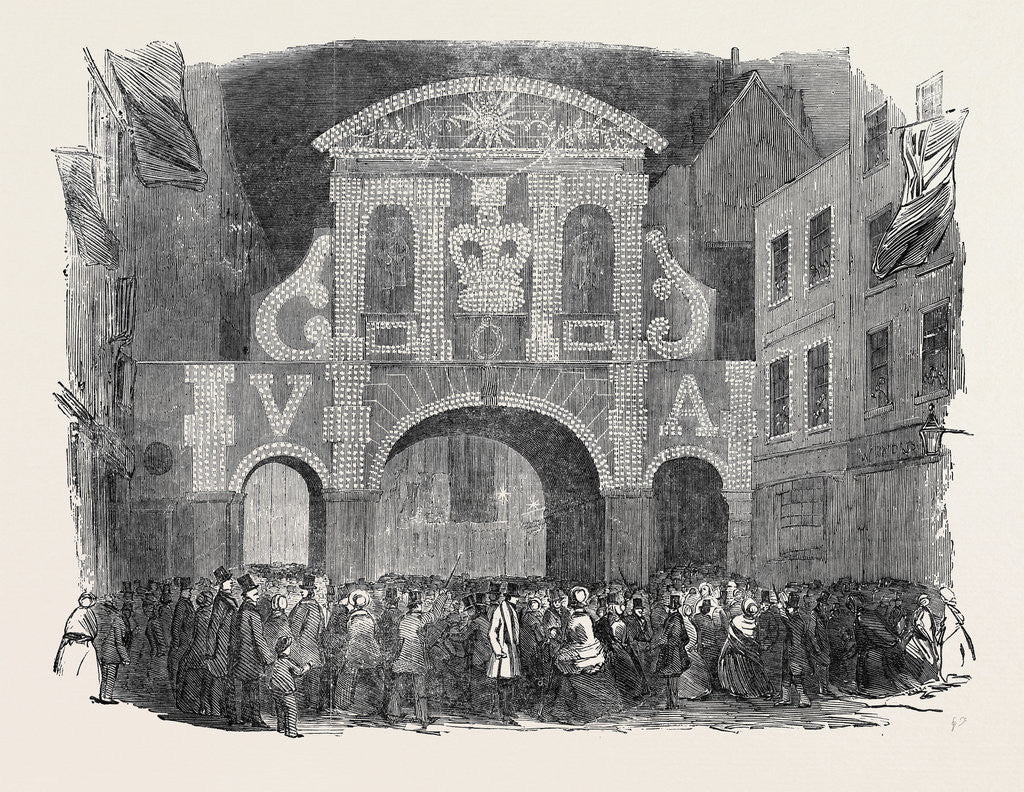 Detail of Temple Bar Illuminated by Anonymous