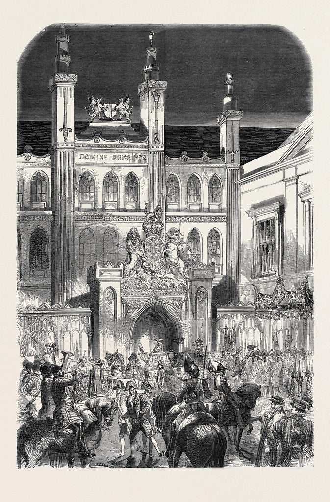 Detail of Arrival of Her Majesty at the Guildhall, Royal Visit to the City by Anonymous