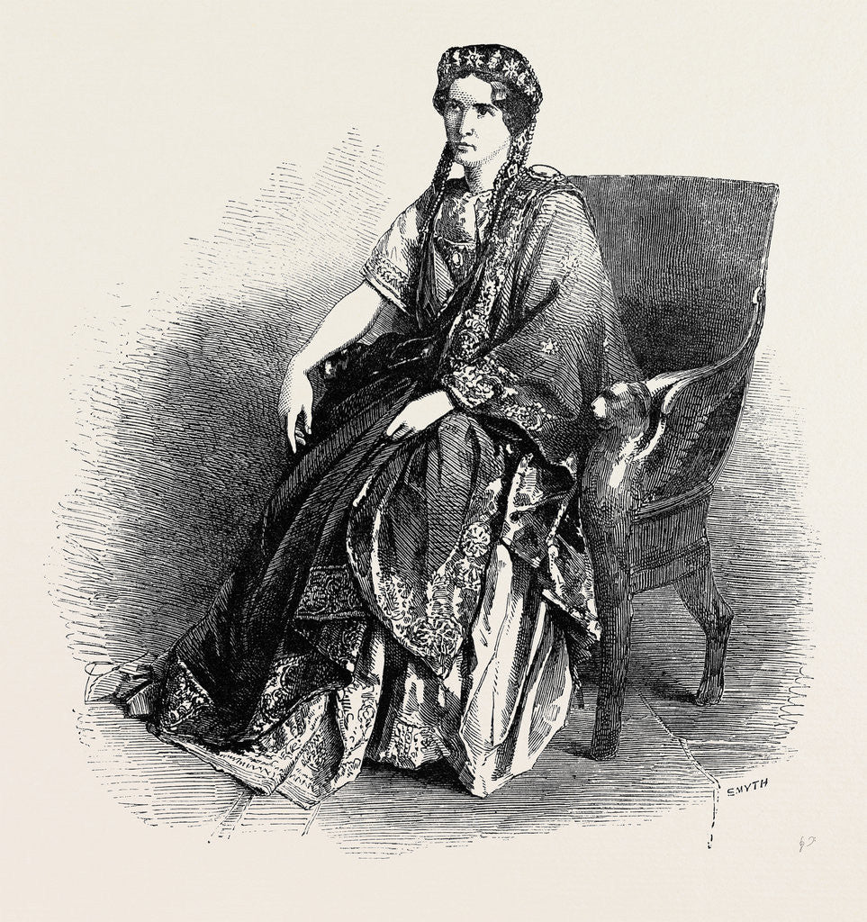 Detail of Mademoiselle Rachel As Valeria by Anonymous