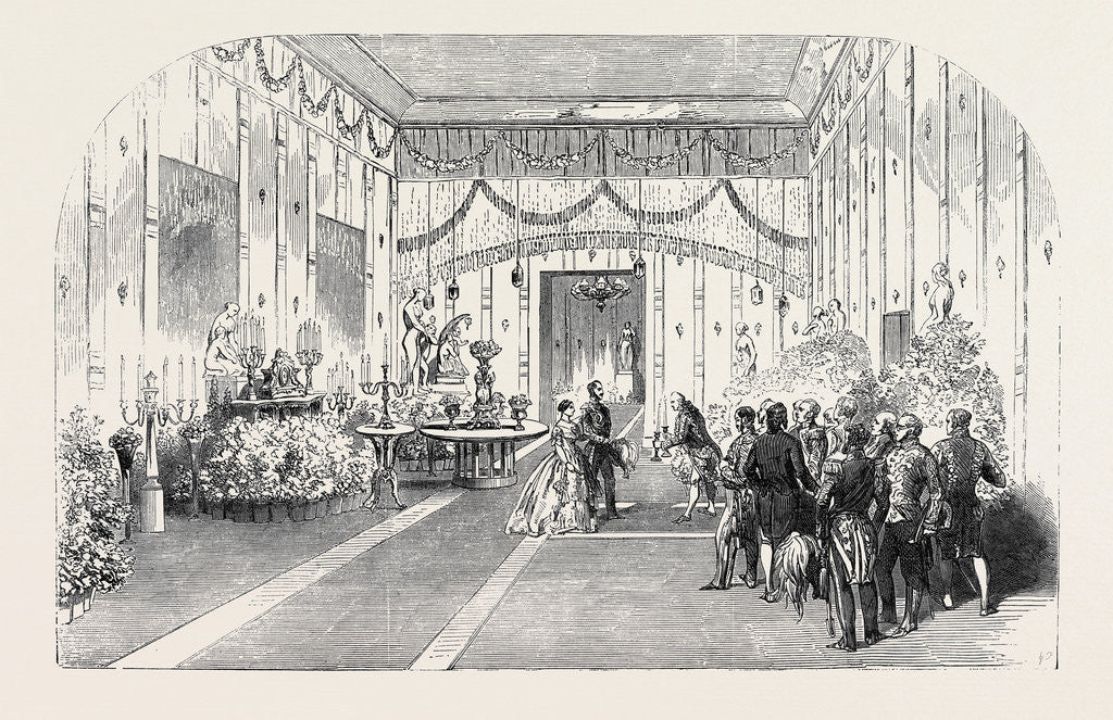 Detail of State Visit to the Royal Italian Opera, Her Majesty's Retiring Room by Anonymous