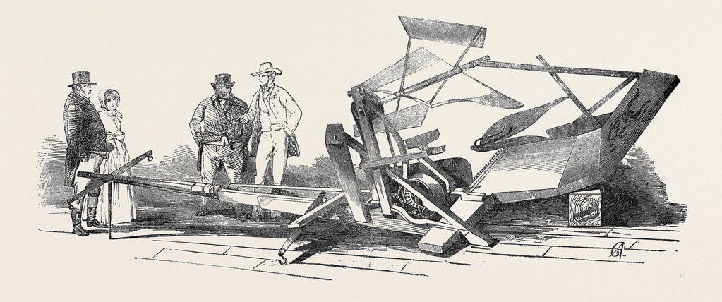 Detail of American Reaping Machine, the Great Exhibition by Anonymous