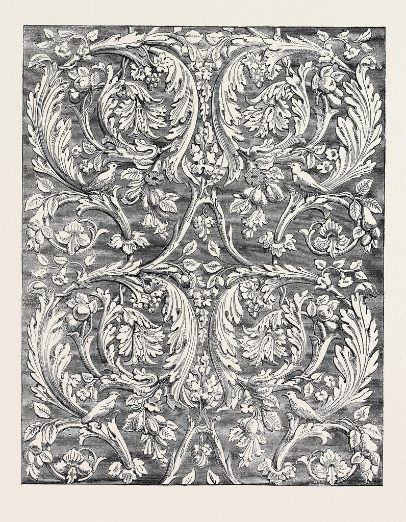 Detail of Stamped Leather Hangings, the Great Exhibition by Anonymous