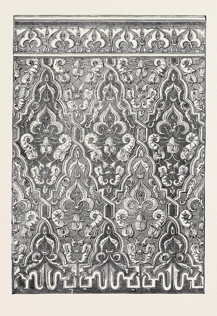 Detail of Stamped Leather Hangings, the Great Exhibition by Anonymous