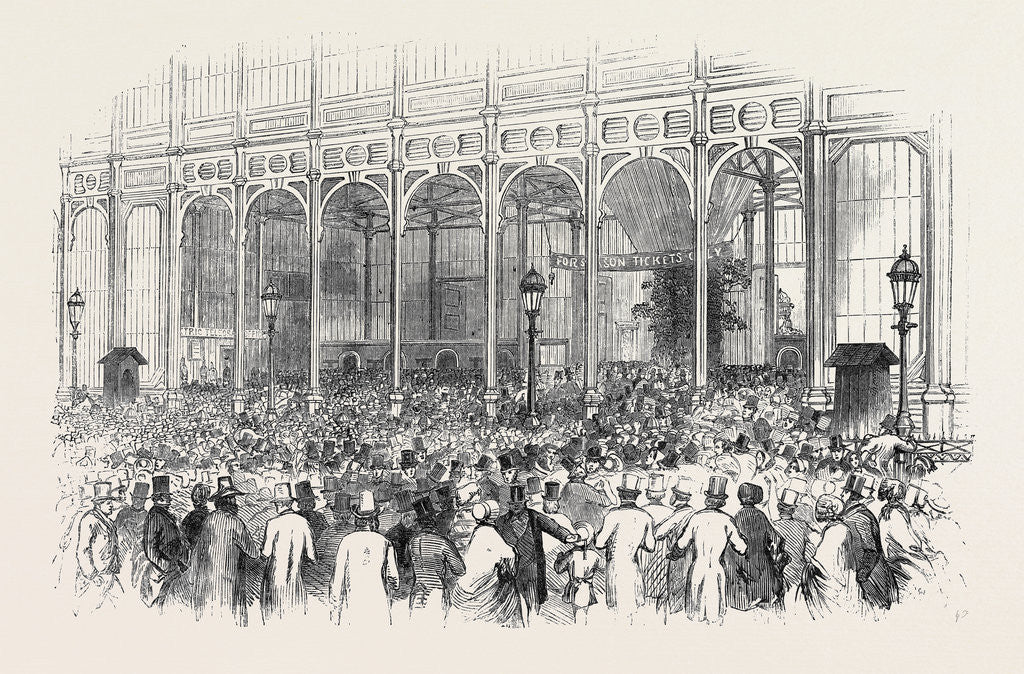 Detail of The Shilling Day, Exterior of the Exhibition, the Great Exhibition by Anonymous