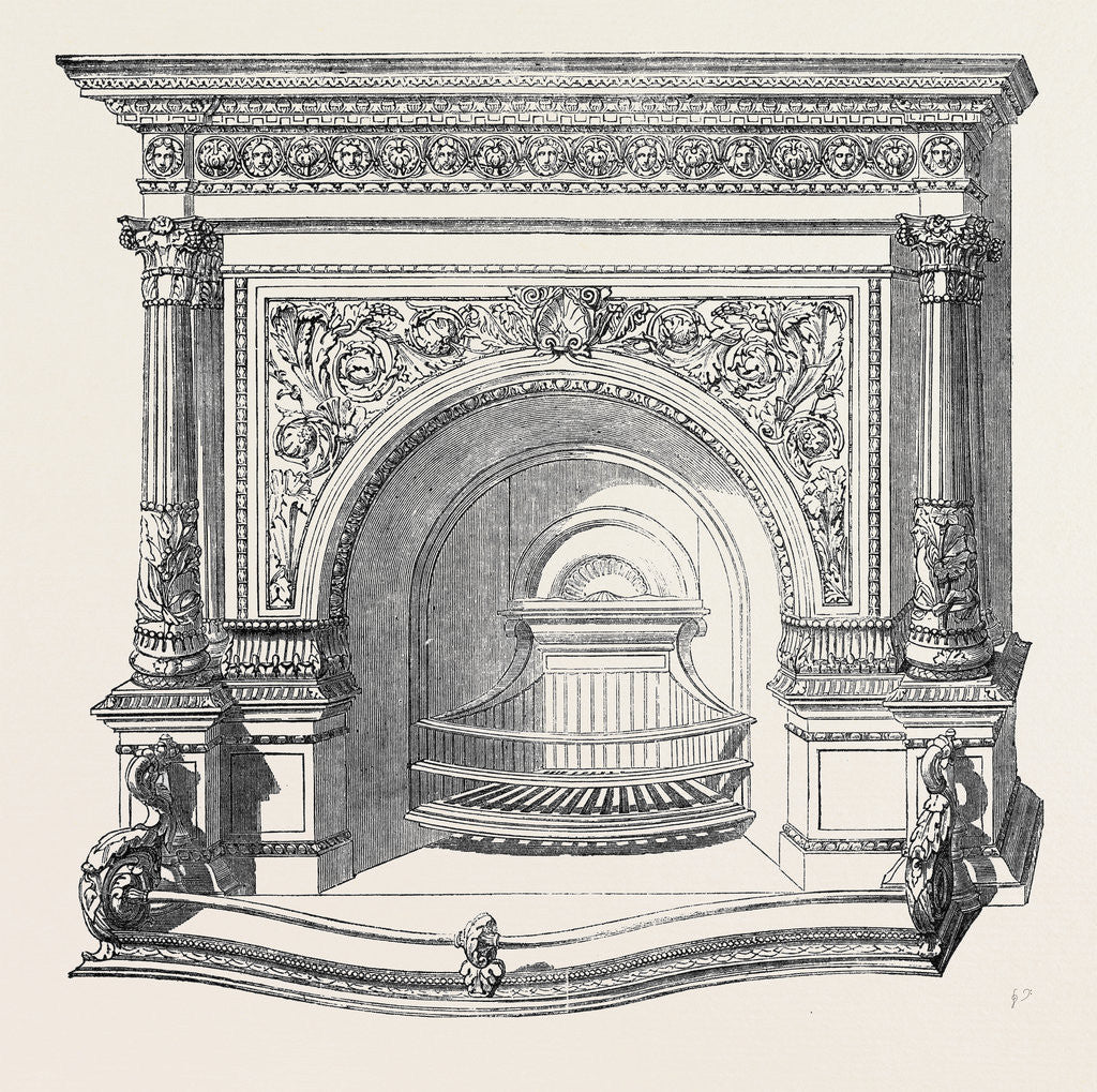 Detail of Fire Place, the Great Exhibition by Anonymous