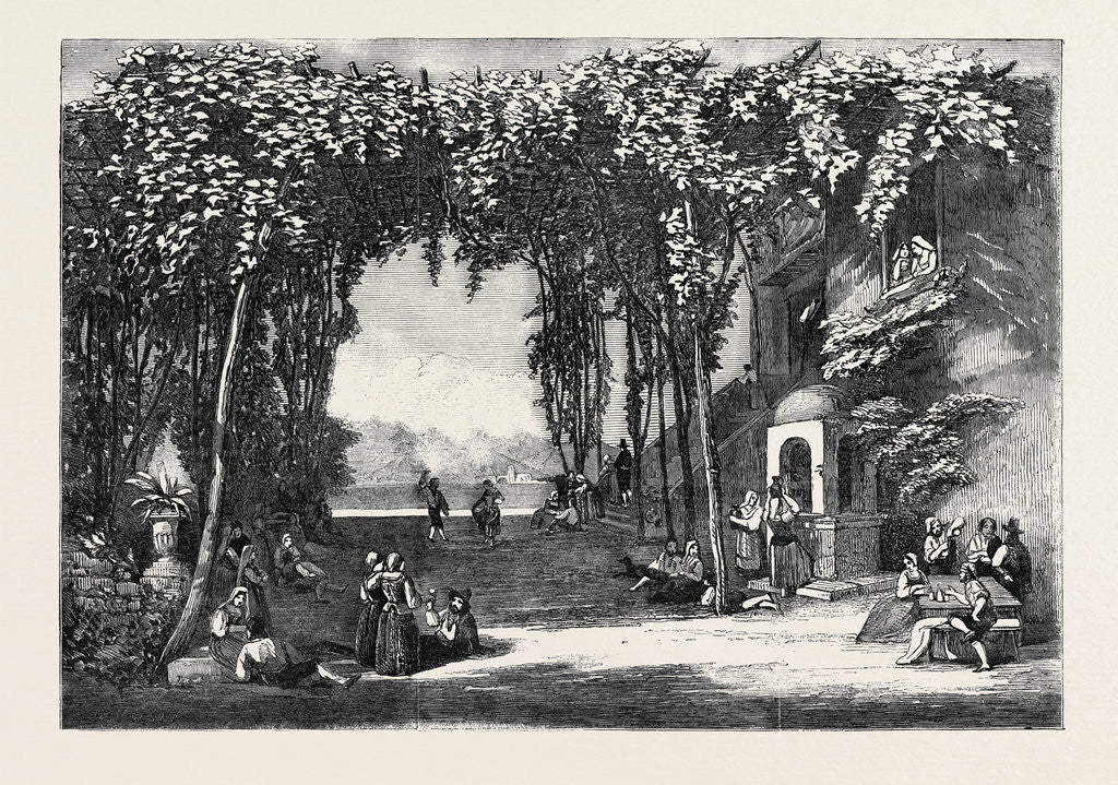 Detail of Exhibition of the New Society of Painters Water Colours, Italy, La Saltarella by Anonymous