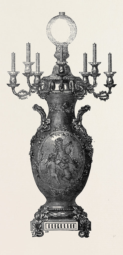 Detail of Porcelain Candelabrum, Lahoche by Anonymous