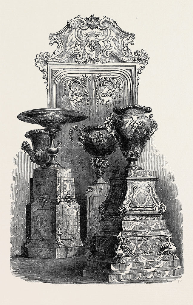 Detail of Malachite Door and Vases, from Russia by Anonymous