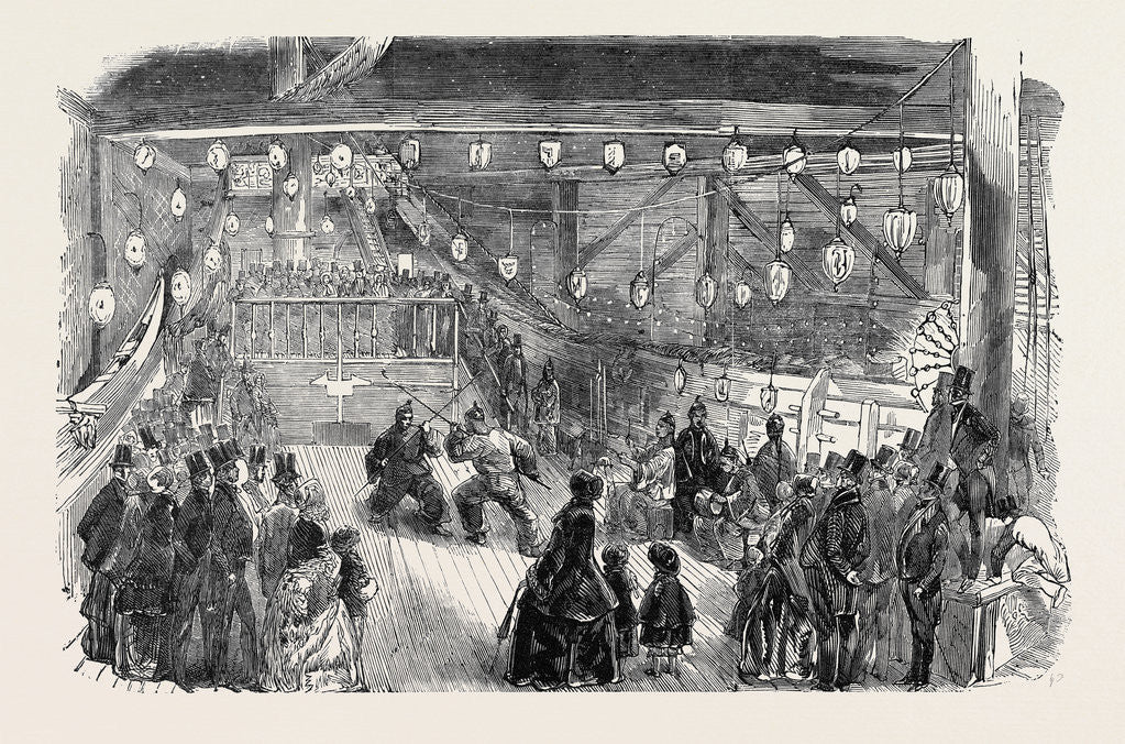 Detail of The Chinese Junk Illuminated, the Assault of Arms by Anonymous