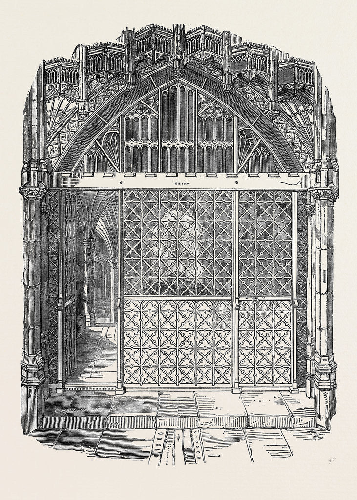 Detail of Restored Ironwork of the Chantry and Tomb of Henry V., in Westminster Abbey by Anonymous