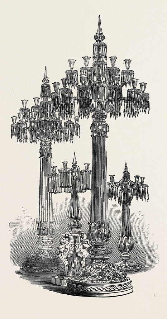 Detail of Glass Candelabra by Anonymous