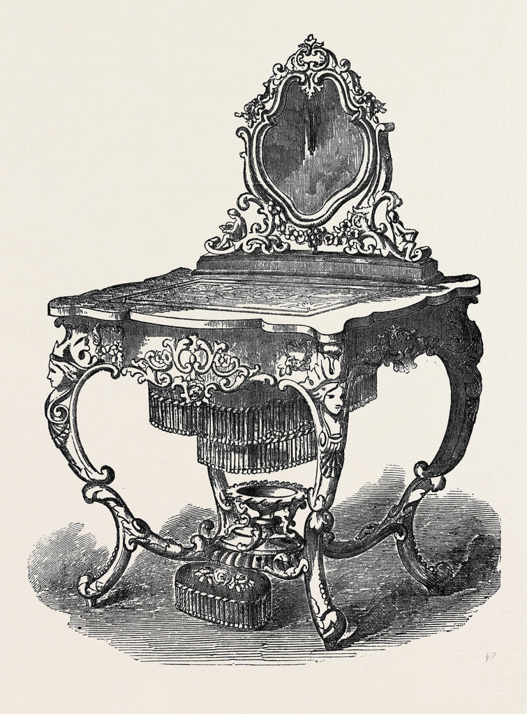 Detail of Work Table, from Hamburgh, Great Exhibition by Anonymous