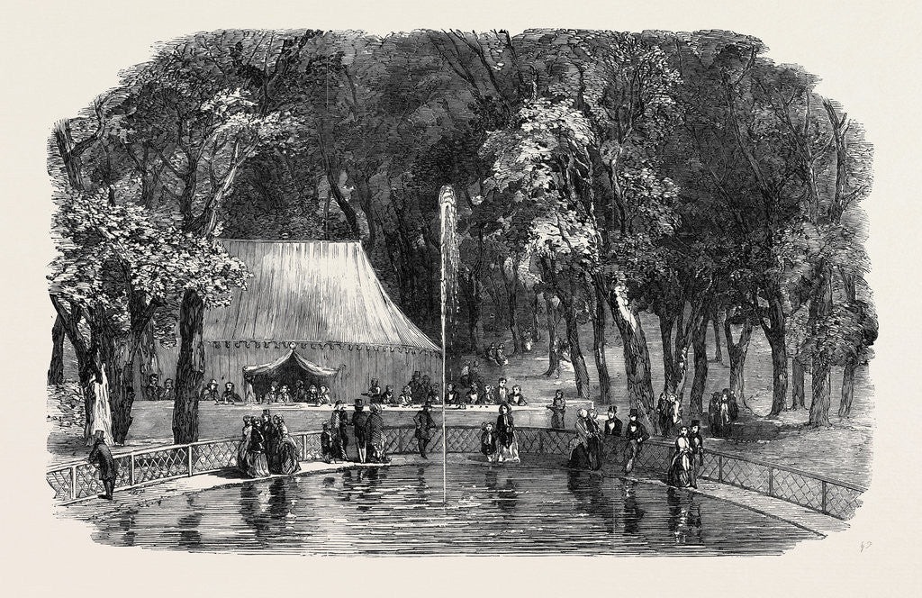 Detail of Great Exhibition Fete at St. Cloud, Refreshment Tent by Anonymous