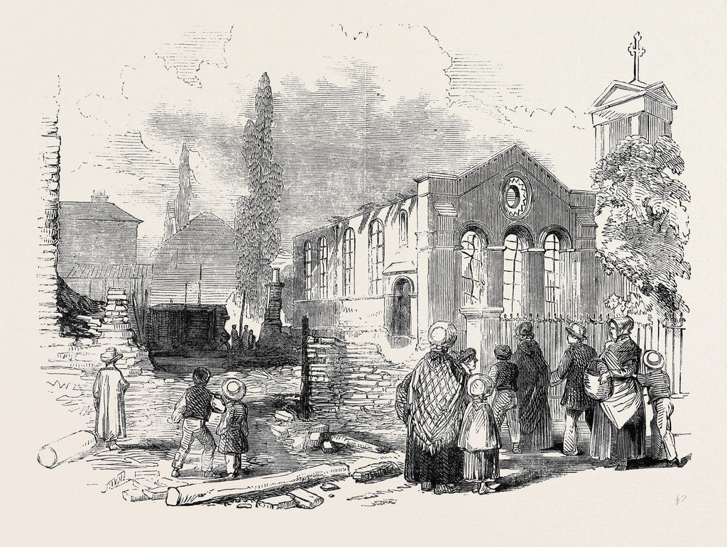 Detail of Ruins of the Fire at Richmond; UK by Anonymous