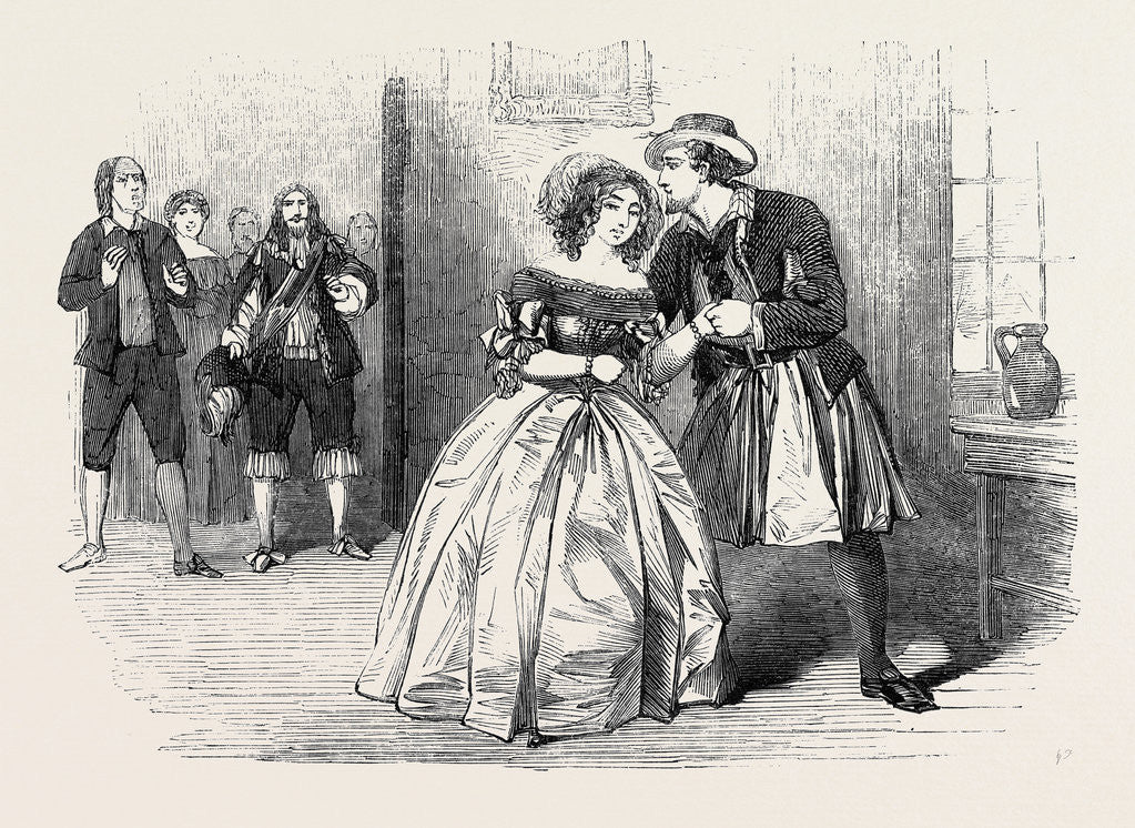 Detail of Scene from the New Comic Opera of the Queen of a Day, at the Haymarket Theatre by Anonymous