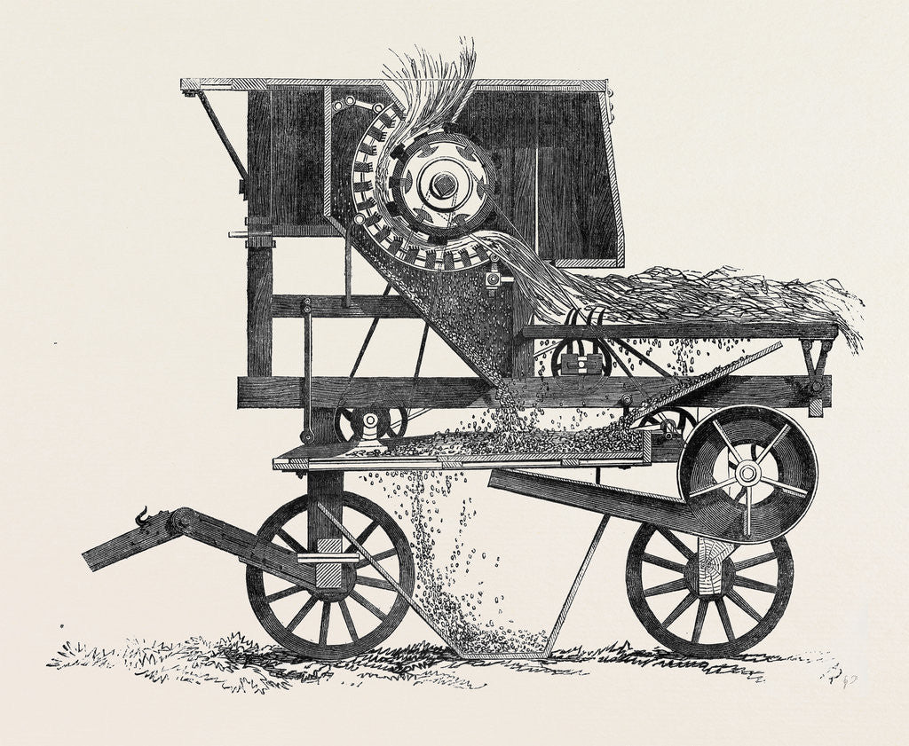 Detail of Garrett's Improved Thrashing Machihe, Section, the Great Exhibition, Agricultural Implements by Anonymous