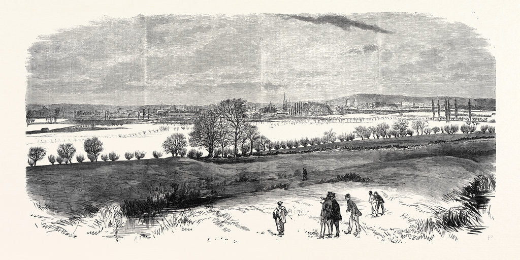 Detail of The Floods at Oxford from the North Hinkley Hill UK 1869 by Anonymous