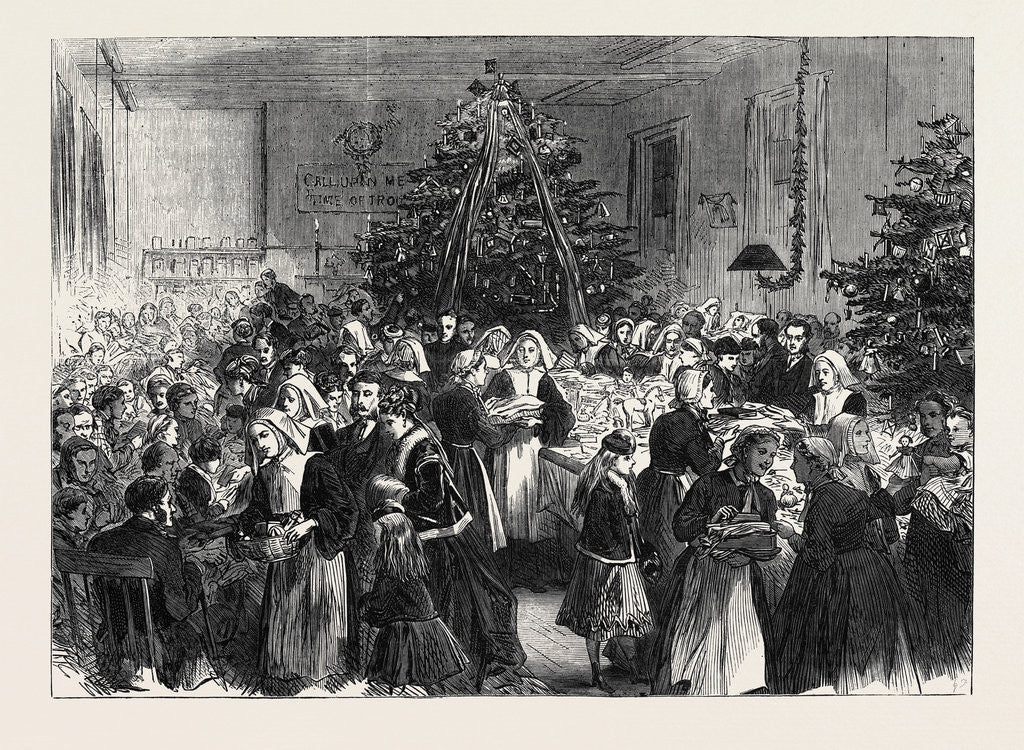 Detail of Annual Entertainment and Distribution of Prizes from the Christmas Tree at University College Hospital UK 1869 by Anonymous