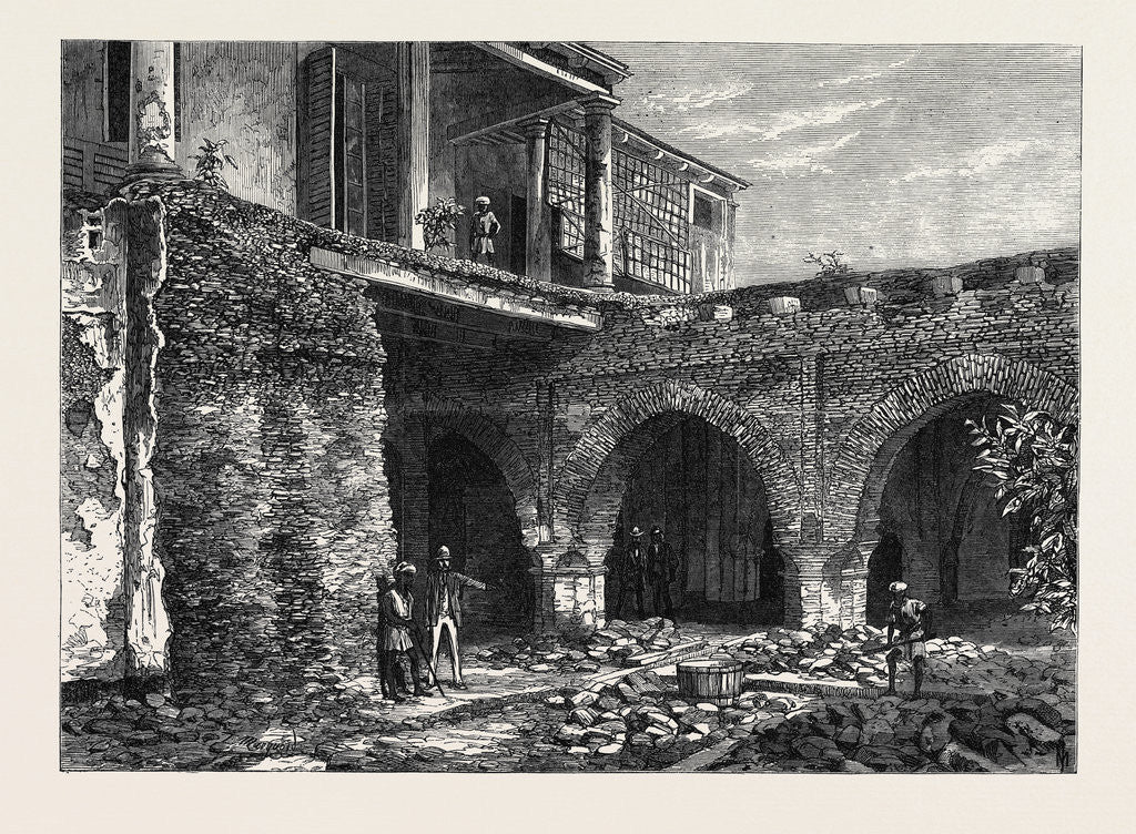 Detail of Part of the Old Fort Calcutta India 1869 by Anonymous