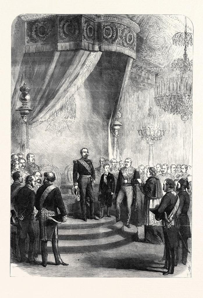 Detail of New Year's Day at the Tuileries: The Papal Nuncio Congratulating the Emperor France 1869 by Anonymous