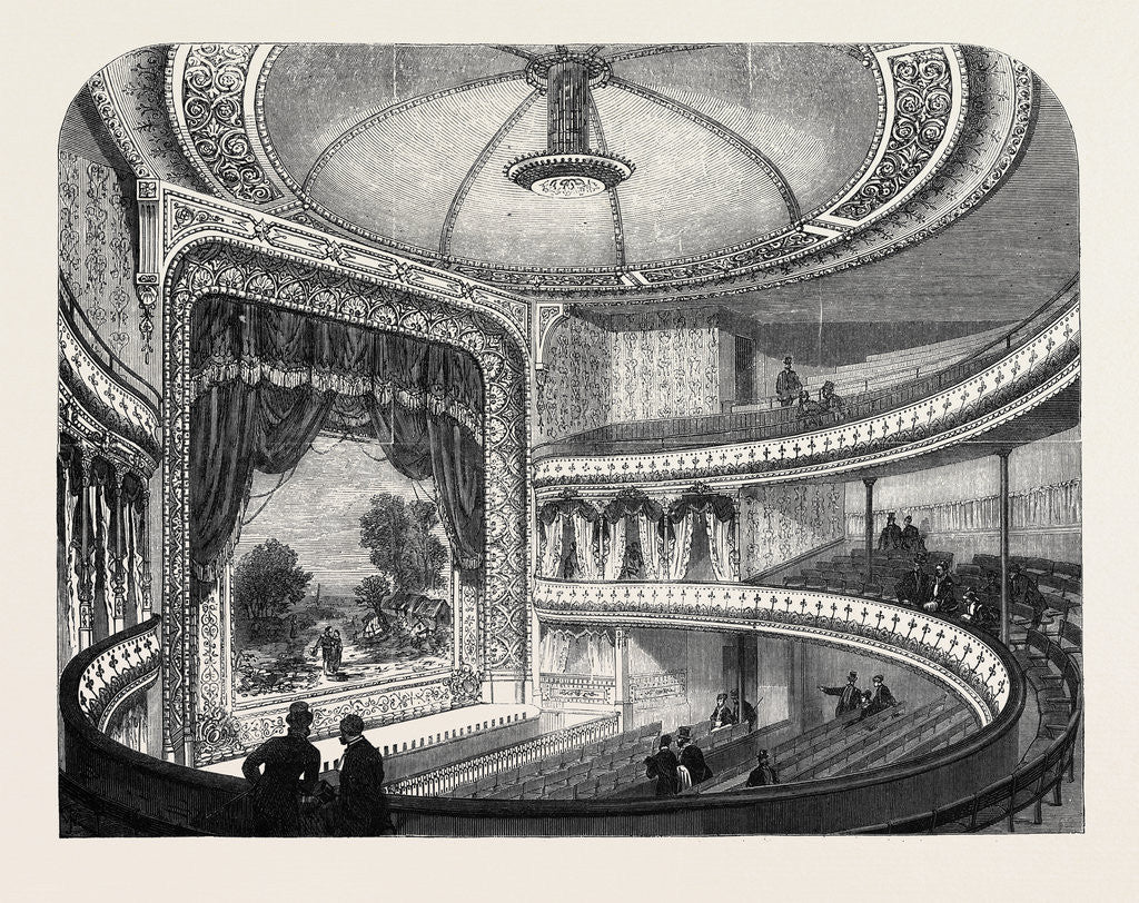 Detail of The New Globe Theatre Strand London UK 1869 by Anonymous