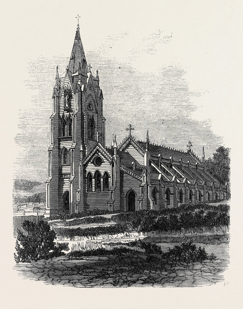 Detail of Roman Catholic Cathedral Wellington New Zealand 1869 by Anonymous