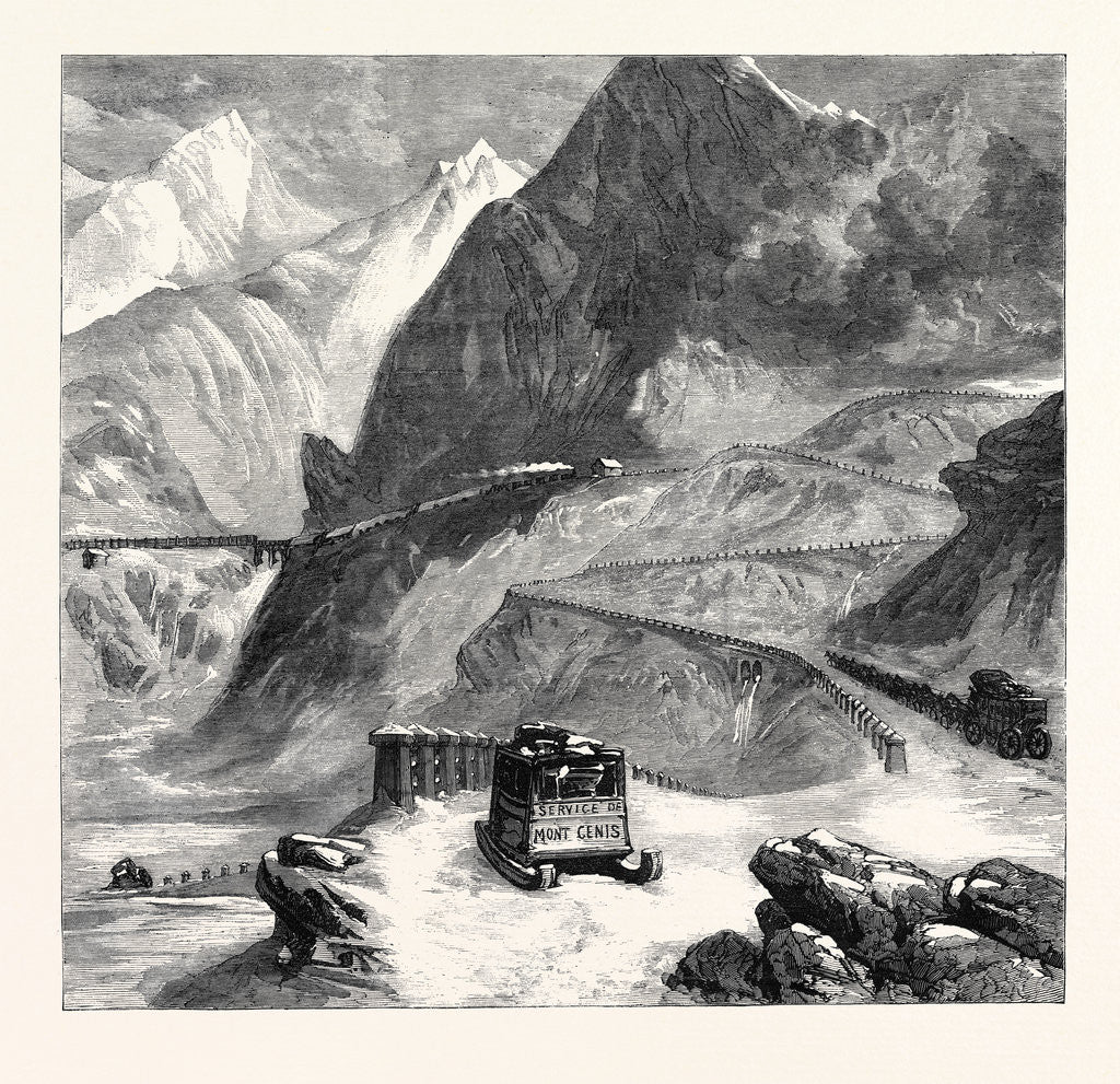 Detail of New Overland Route to India: Mont Cenis Railway L'Echelle Du Diable 1869 by Anonymous