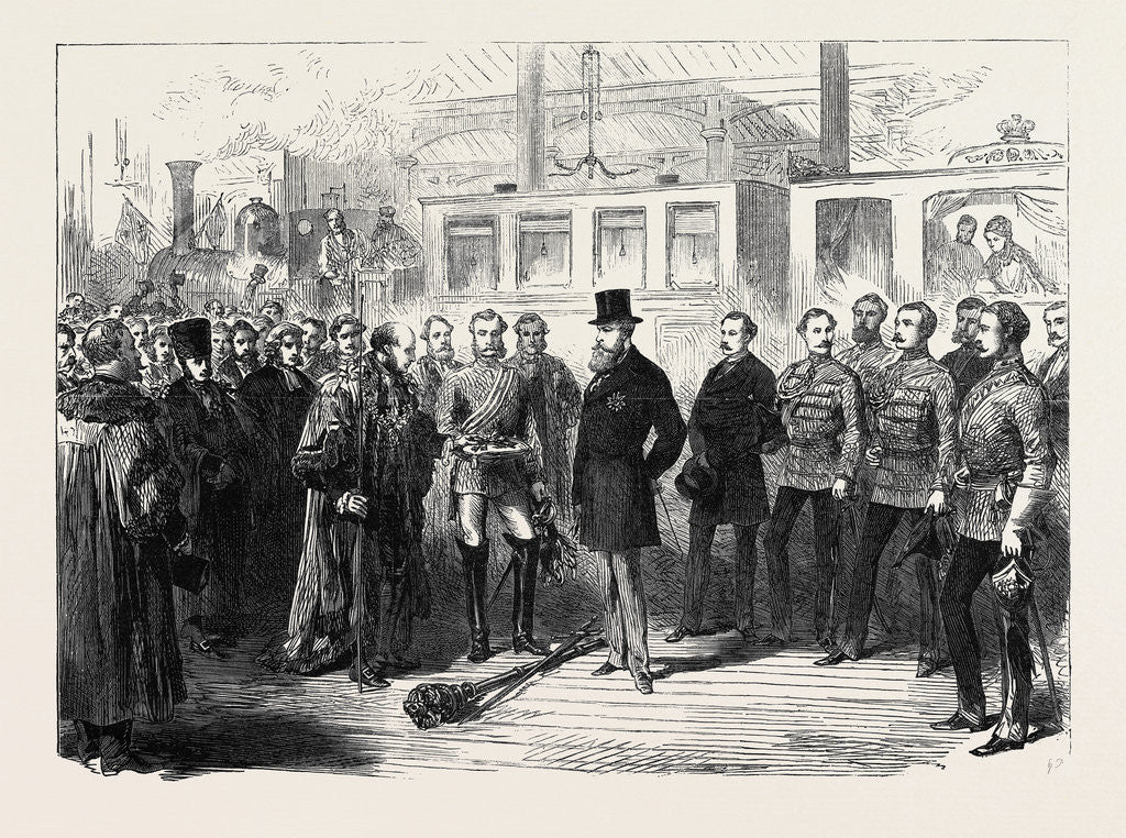Detail of The Lord Mayor of Dublin Presenting the City Keys to the Right Hon. Earl Spencer K.G. Lord Lieutenant of Ireland 1869 by Anonymous