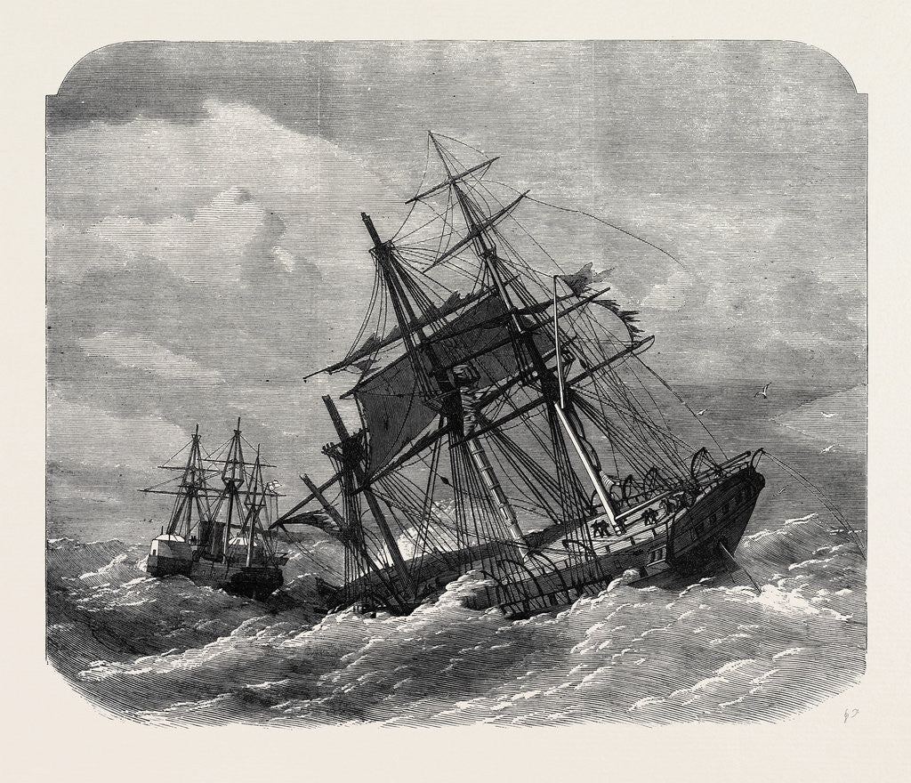 Detail of The Late Collision Off the Lizard: H.M.S. Terrible Towing the Calcutta Into Plymouth 1869 by Anonymous