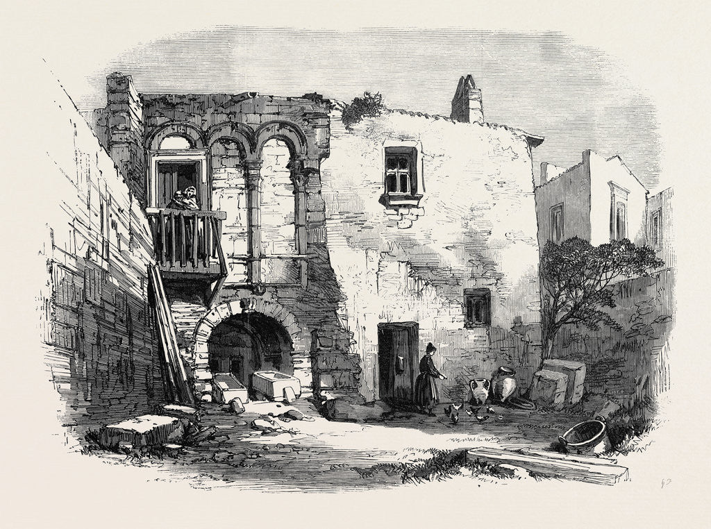 Detail of The New Overland Route to India: The House of Virgil Brindisi 1869 by Anonymous