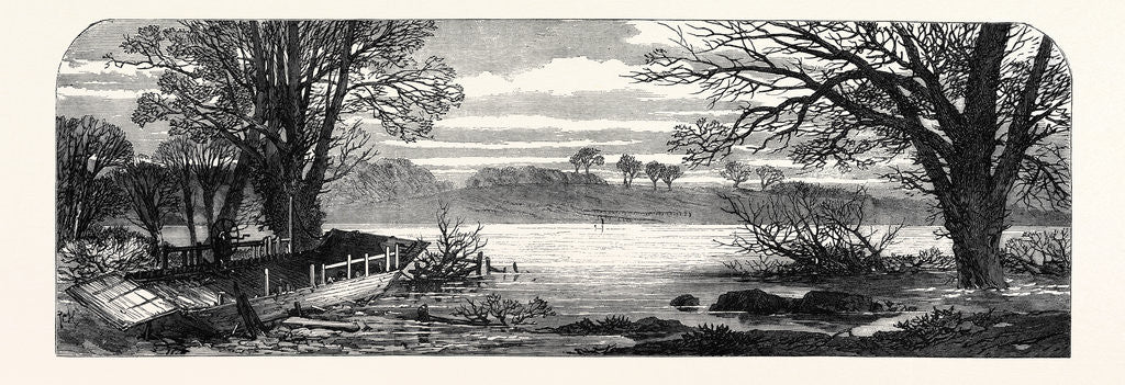 Detail of The Hunting Disaster in Yorkshire: The Ferry-Boat on the Ure 1869 by Anonymous