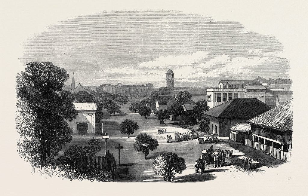 Detail of Merchant Street Rangoon British Burmah 1869 by Anonymous