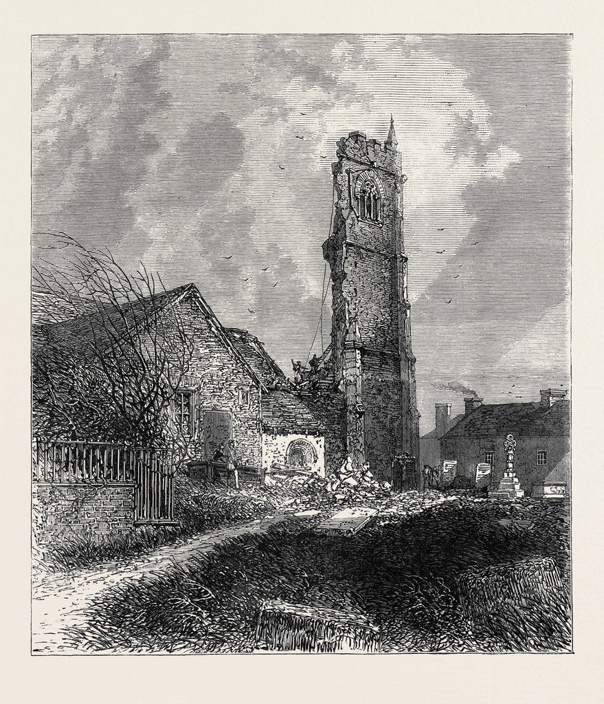 Detail of Ruins of the Tower of St. Issey Church Cornwall UK 1869 by Anonymous