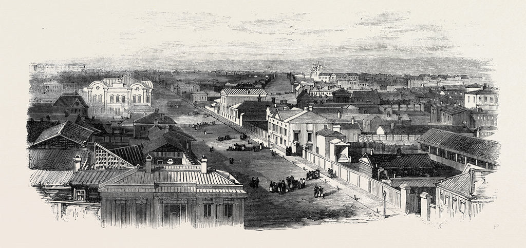 Detail of The Main Street of Irkutsk Siberia 1869 by Anonymous