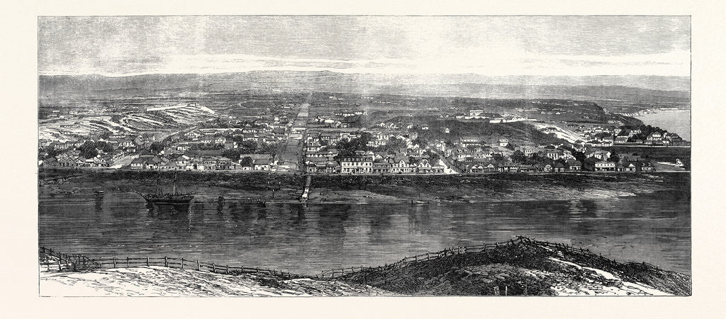 Detail of Town of Wanganui New Zealand 1869 by Anonymous