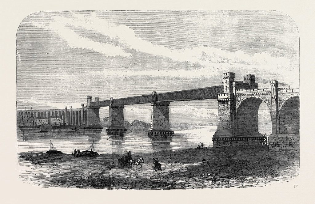 Detail of Railway Bridge and Viaduct at Runcorn UK 1869 by Anonymous