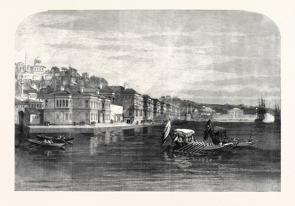 Detail of The Salih Bazaar Palace Constantinople Lately Occupied by the Prince and Princess of Wales 1869 Istanbul Turkey by Anonymous