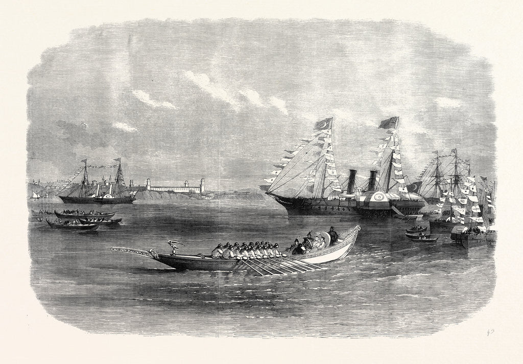Detail of Arrival of the Prince and Princess of Wales at Constantinople Istanbul Turkey 1869 by Anonymous