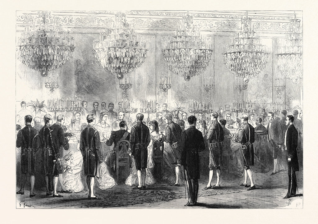 Detail of A State Banquet at the Tuileries Paris France 1869 by Anonymous