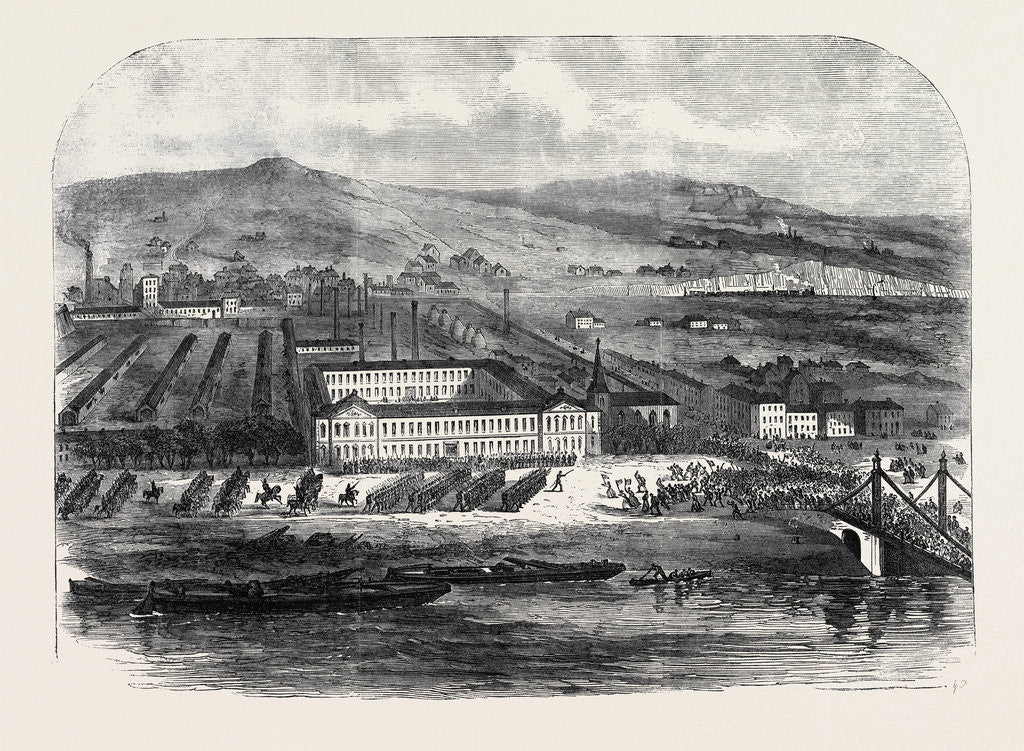 Detail of Conflict Between Workmen and Soldiers at the Seraing Ironworks Belgium 1869 by Anonymous