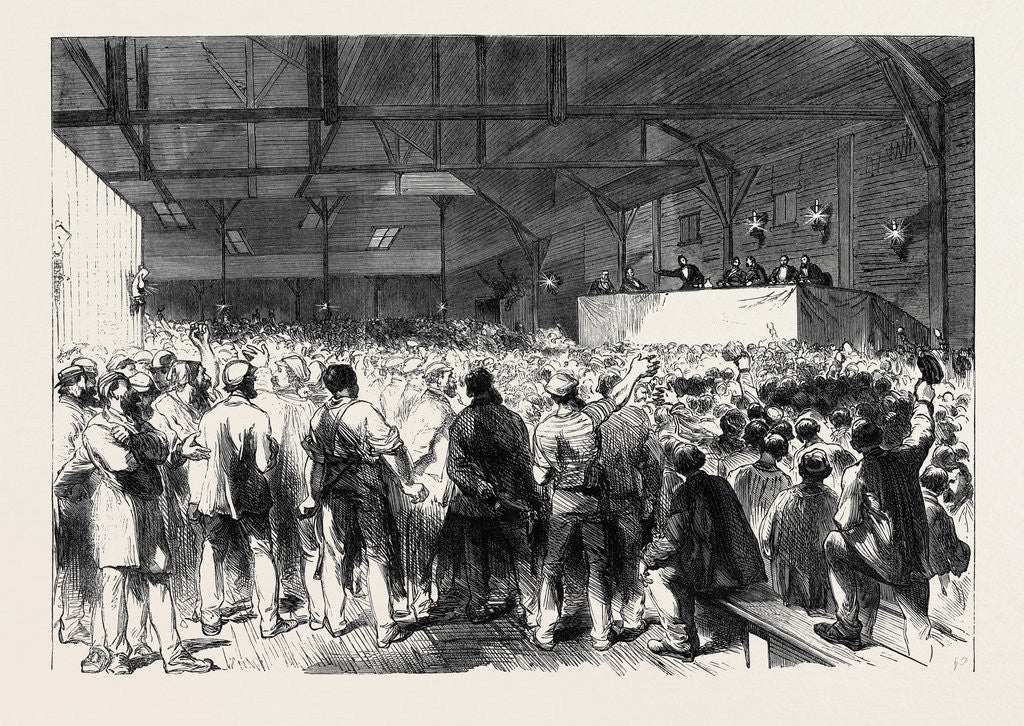 Detail of The Elections in Paris: A Meeting in a Low Quarter 1869 France by Anonymous