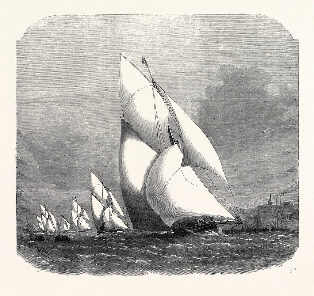 Detail of The Royal Thames Yacht Club Match: Finish of the Race 1869 by Anonymous