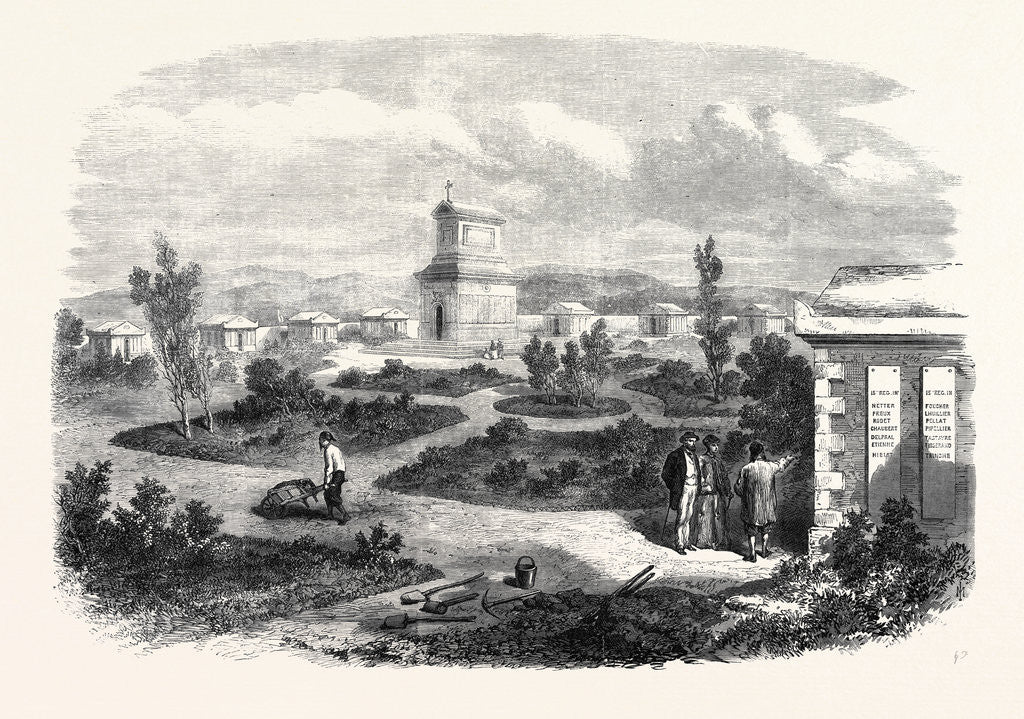 Detail of The Crimea Revisited: The French Cemetery 1869 by Anonymous