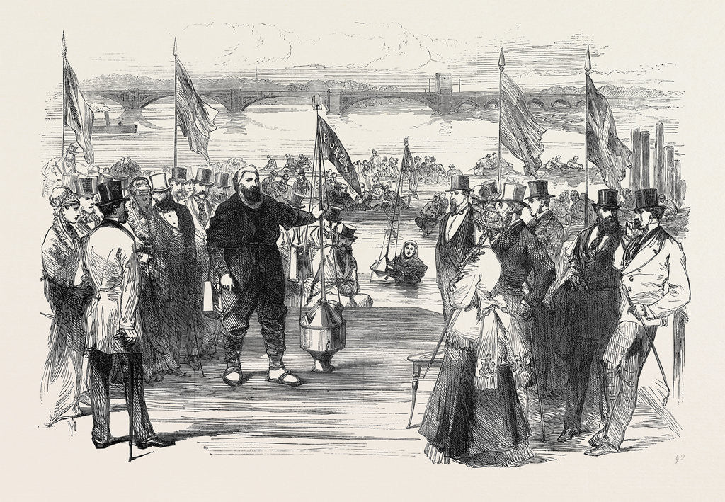 Detail of Experiments with New Life-Saving Apparatus on the Thames UK 1869 by Anonymous