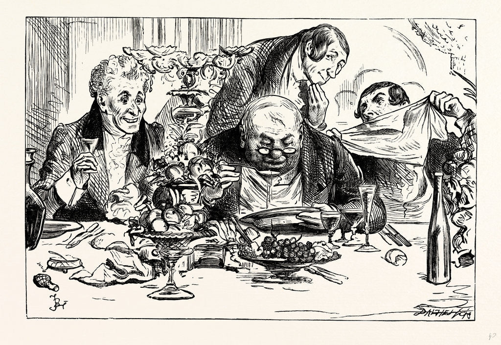 Detail of Charles Dickens Sketches by Boz Tureens of Soup Are Emptied with Awful Rapidity by Anonymous