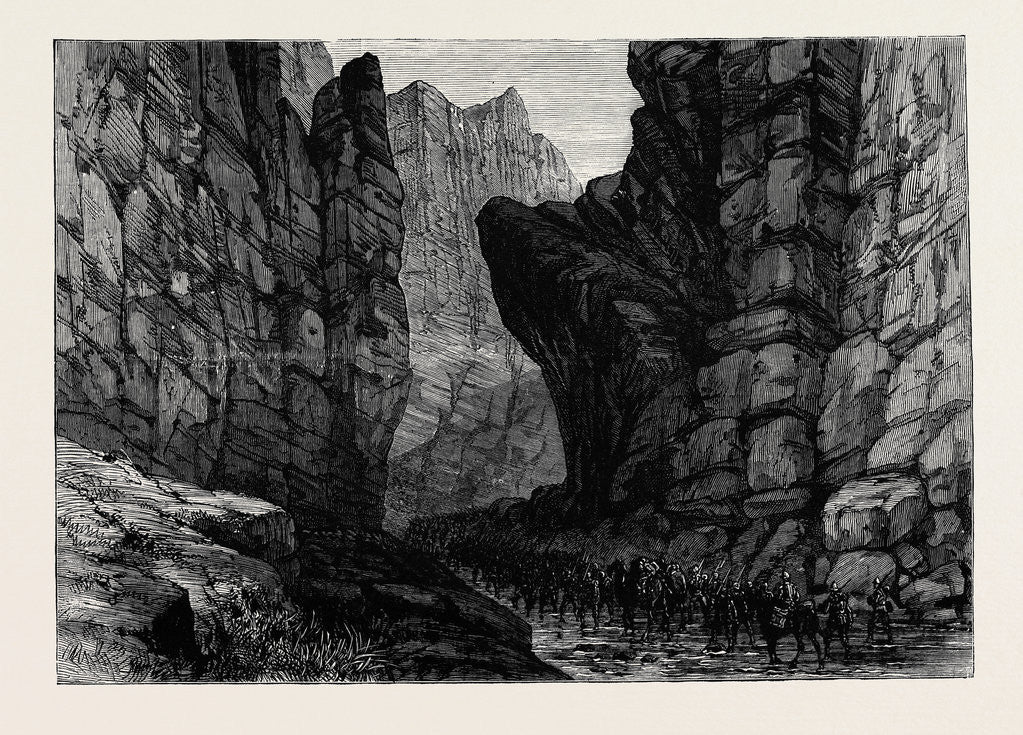 Detail of The War in Afghanistan: Entrance to the Jugdulluk Pass 1880 by Anonymous