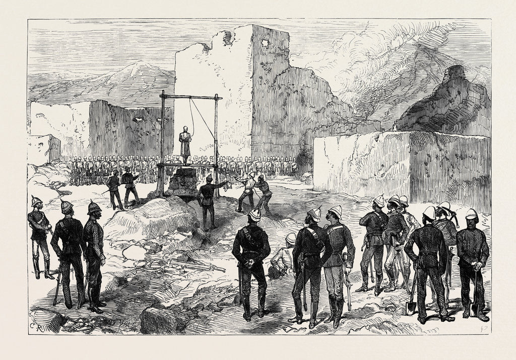 Detail of The War in Afghanistan: Execution of the Kotwal of Cabul Oct. 26 Outside the Residency 1880 by Anonymous