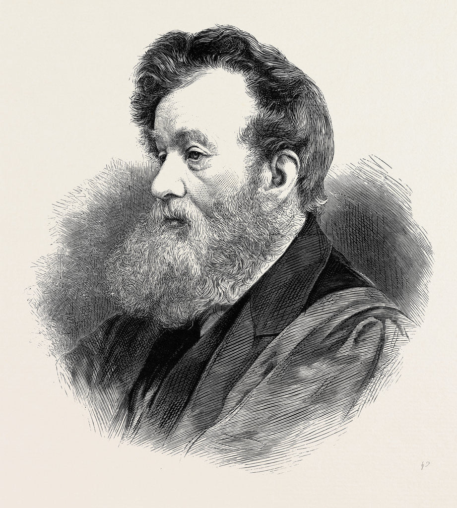 Detail of The Late Mr. Henry Warren Honorary President of the Institute of Painters in Water Colours 1880 by Anonymous