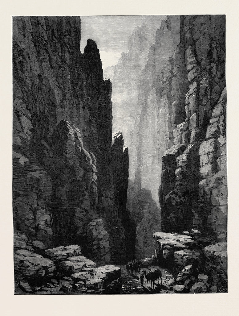 Detail of The Afghan War: The Chunari Pass Through the Khoord Cabul Range 1880 by Anonymous